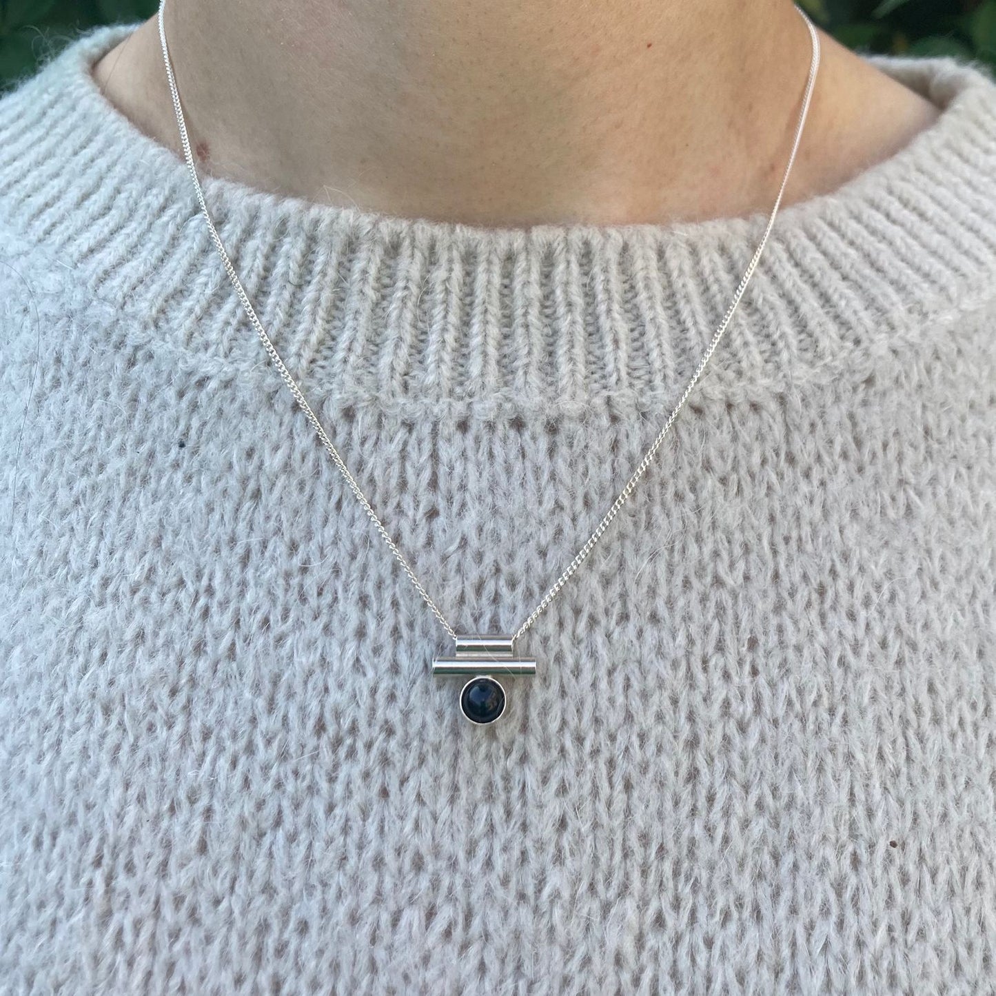 Totem necklace with onyx