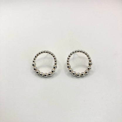 Dotty silver earrings front
