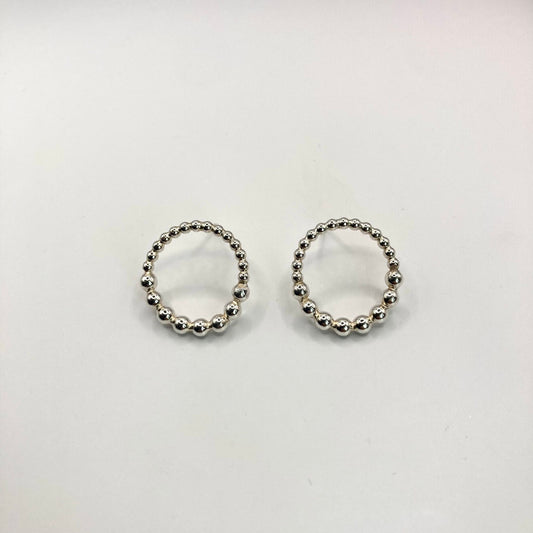 Dotty silver earrings front