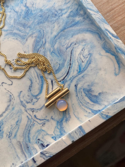 Totem necklace with opalite stone